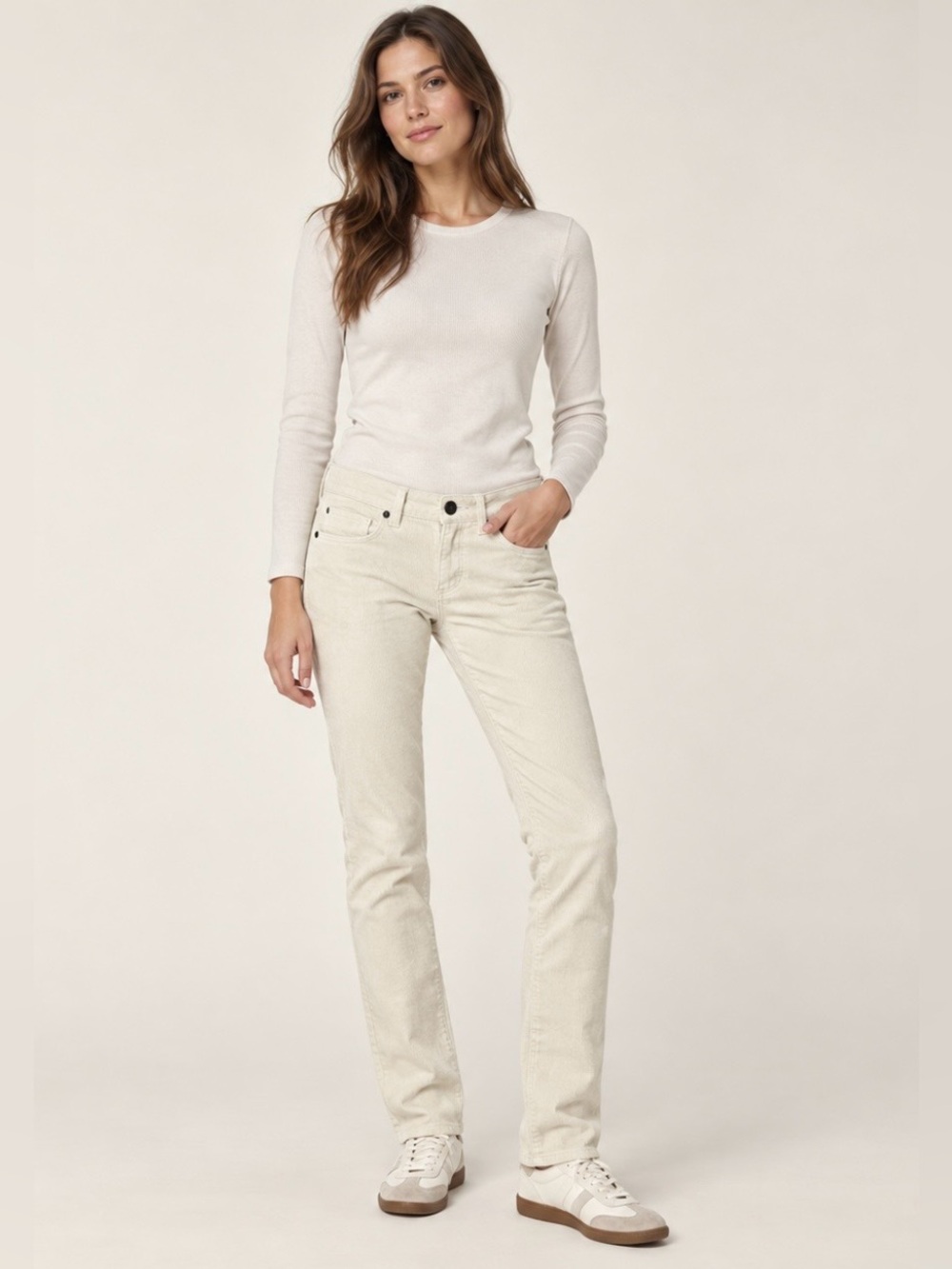 Patagonia Organic Cotton Corduroy Pants Ivory Cream Low Rise Size 25